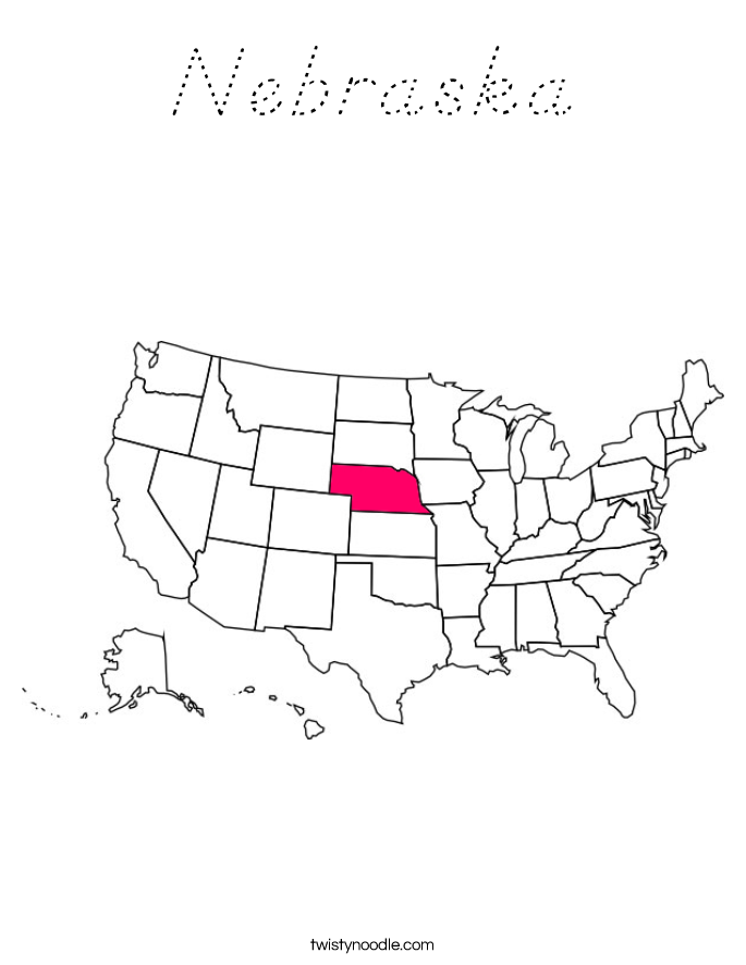 Nebraska Coloring Page