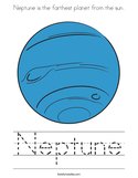 Neptune is the farthest planet from the sun Coloring Page