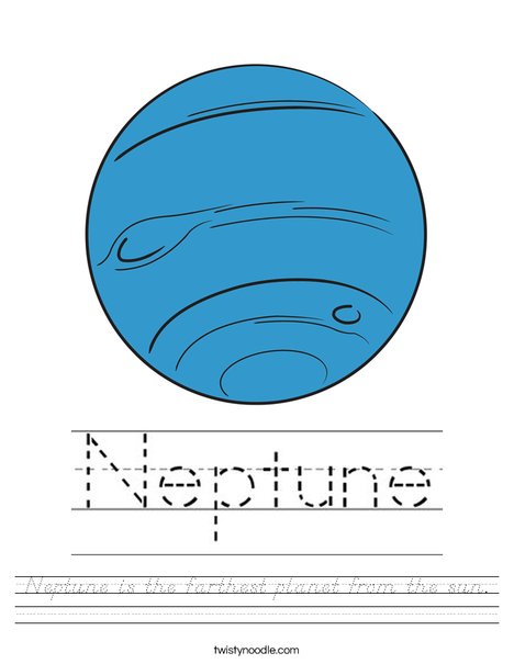 Neptune is the farthest planet from the sun. Worksheet