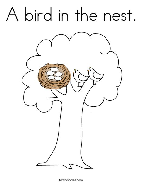 Nest in a Tree Coloring Page