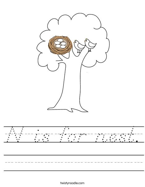 Nest in a Tree Worksheet