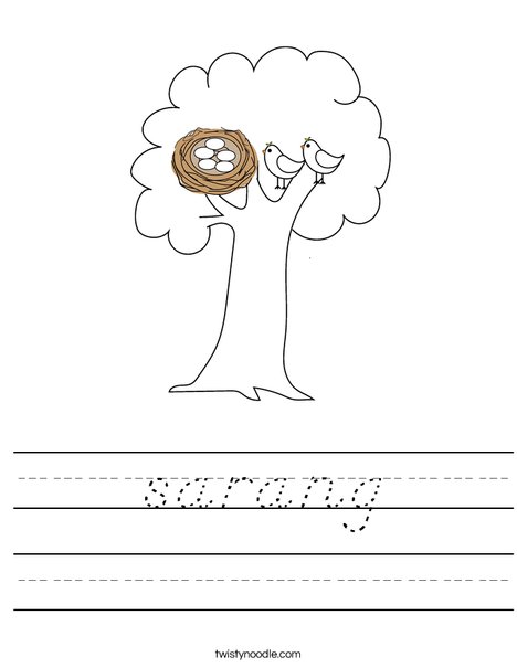 Nest in a Tree Worksheet