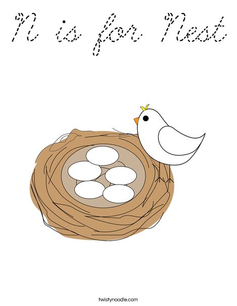 Nest Coloring Page