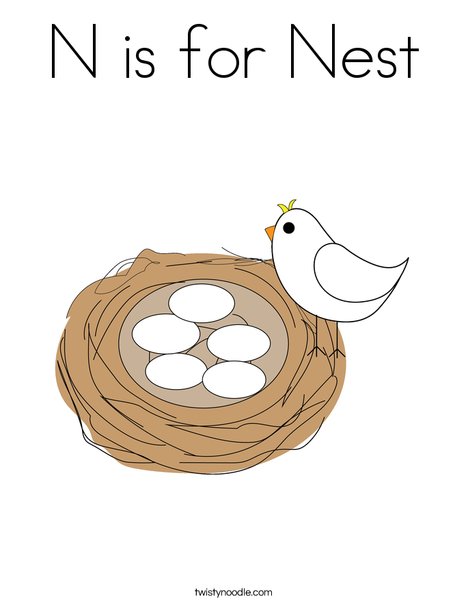 Nest Coloring Page