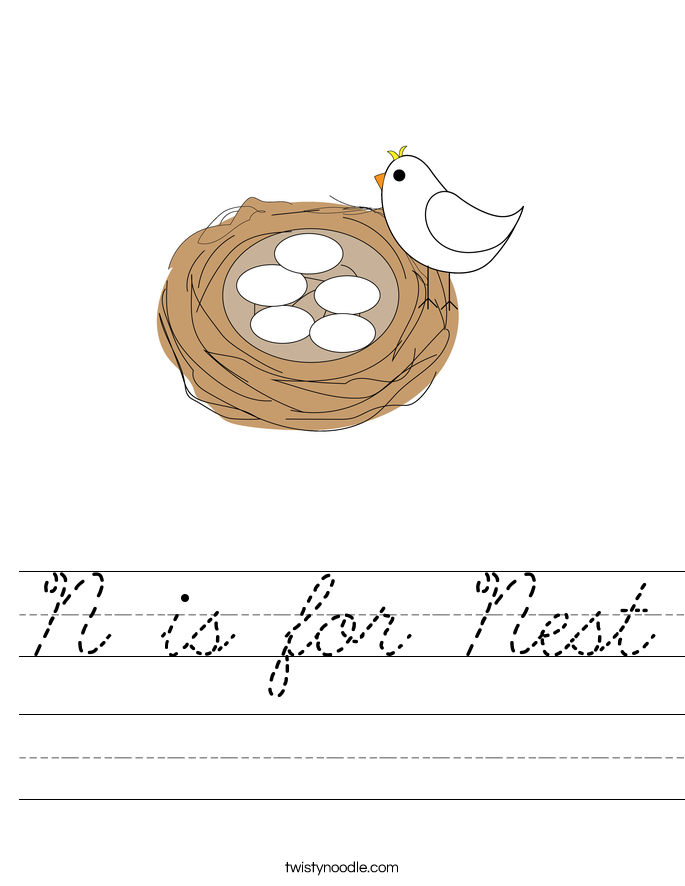 N is for Nest Worksheet