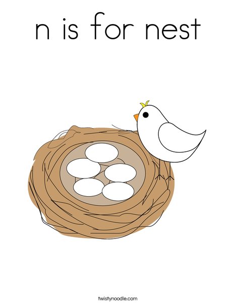 Nest Coloring Page