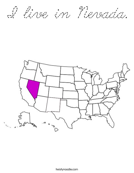 Nevada Coloring Page