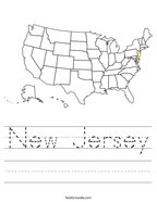 New Jersey Handwriting Sheet