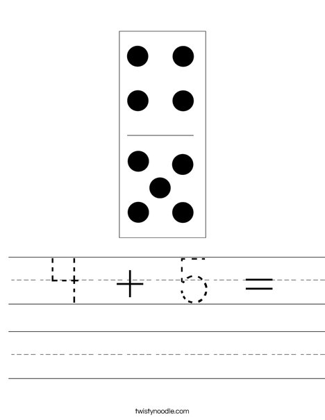 Domino Nine Worksheet