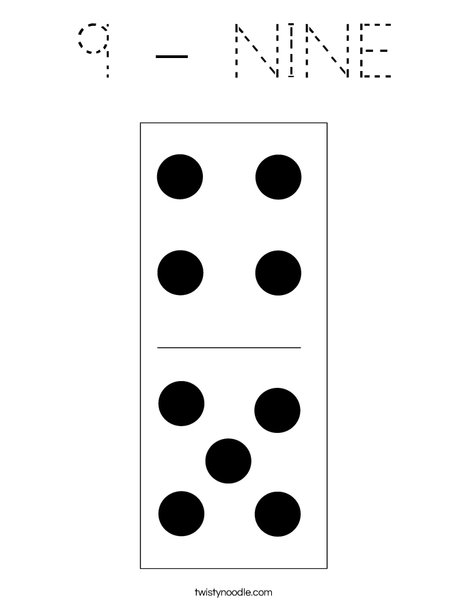 Domino Nine Coloring Page
