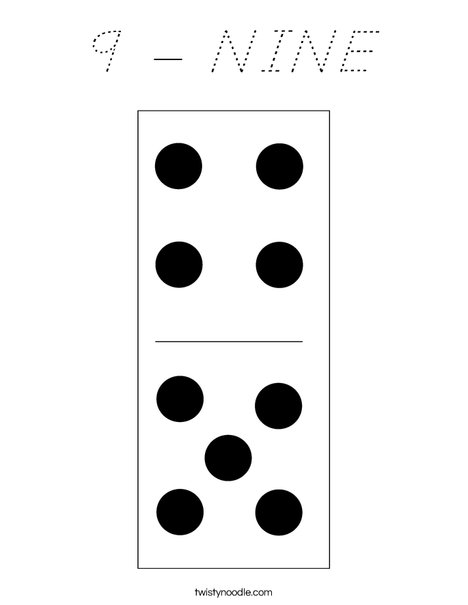 Domino Nine Coloring Page