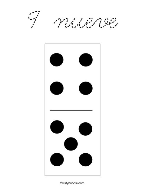 Domino Nine Coloring Page