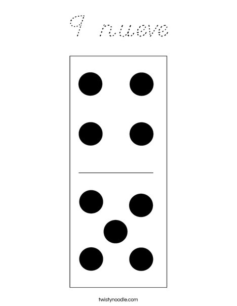 Domino Nine Coloring Page