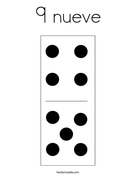 Domino Nine Coloring Page