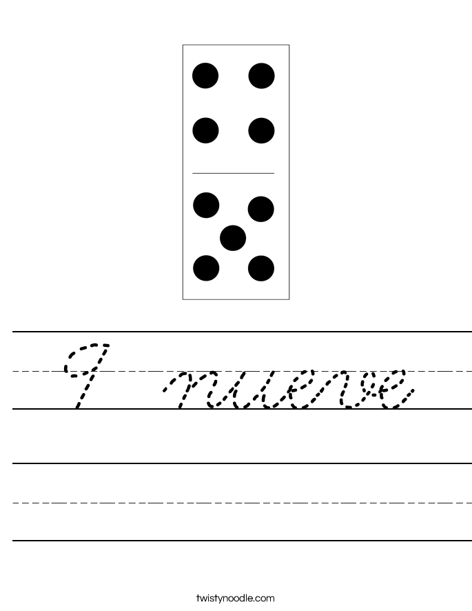 9 nueve Worksheet