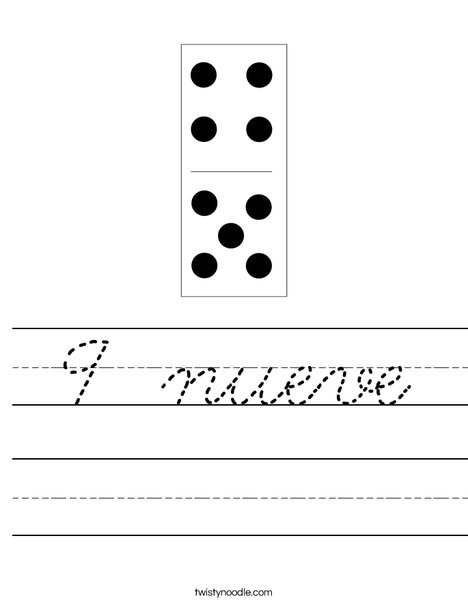 Domino Nine Worksheet