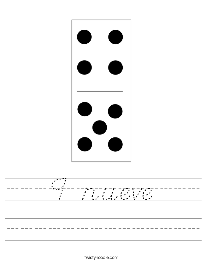 9 nueve Worksheet