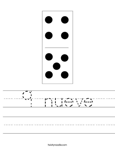 Domino Nine Worksheet
