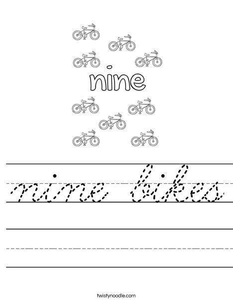 Nine Bikes Worksheet