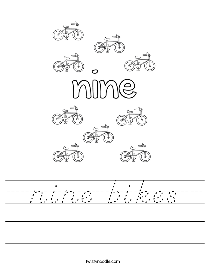 nine bikes Worksheet