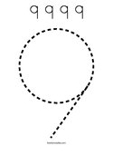 9 9 9 9 Coloring Page