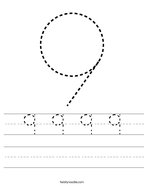 number 9 worksheets twisty noodle