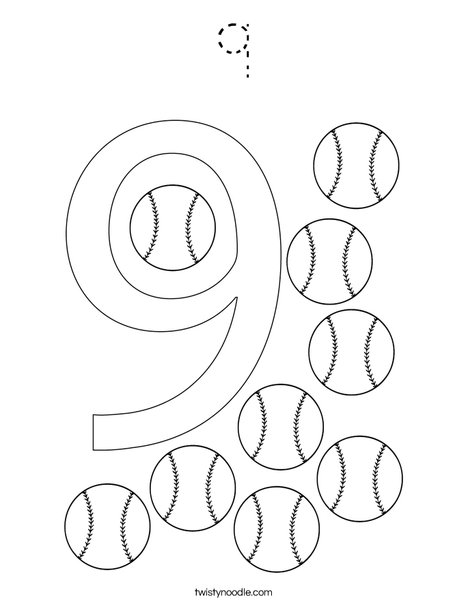 Elephant Nine Coloring Page