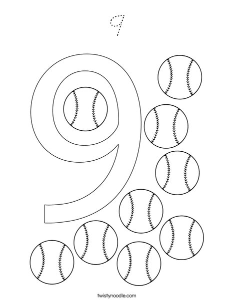 Elephant Nine Coloring Page