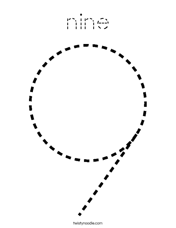 nine Coloring Page