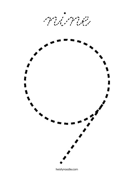 Nine Coloring Page