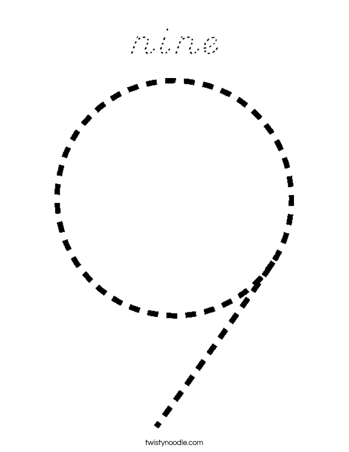 nine Coloring Page