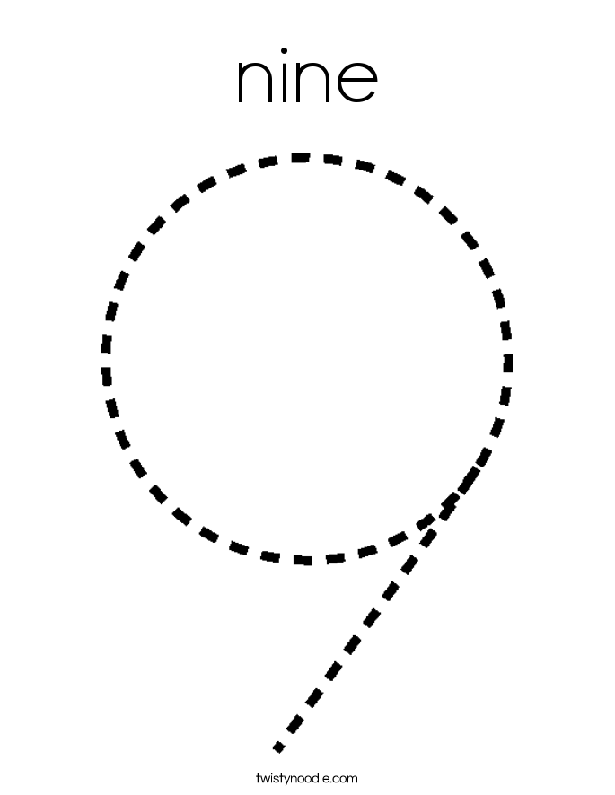 nine Coloring Page