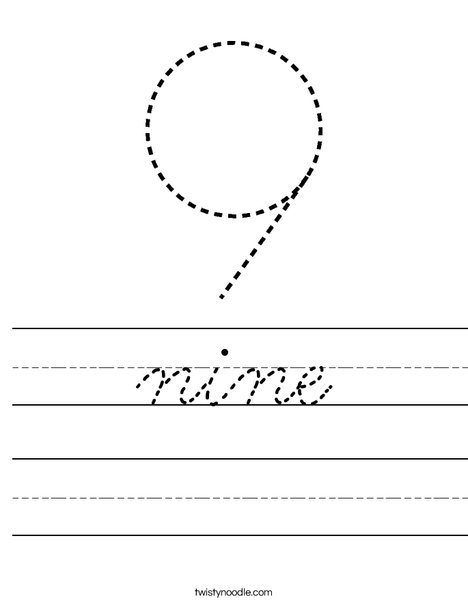Nine Worksheet