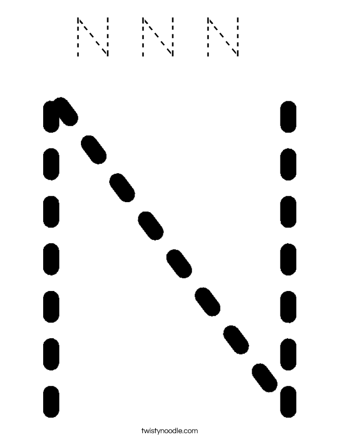 N N N  Coloring Page