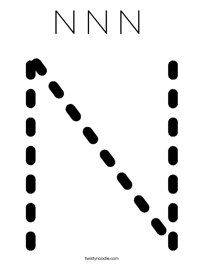 N N N  Coloring Page