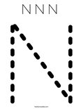 N N N  Coloring Page