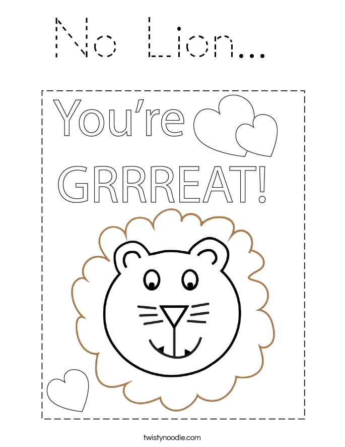 No Lion...  Coloring Page
