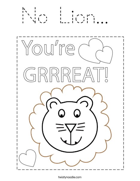 No Lion... Coloring Page
