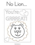 No Lion  Coloring Page