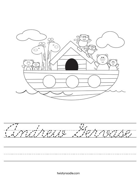 Noah's Ark Worksheet