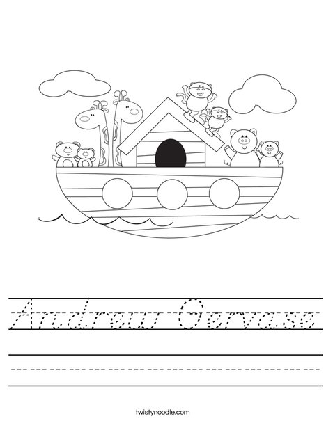 Noah's Ark Worksheet