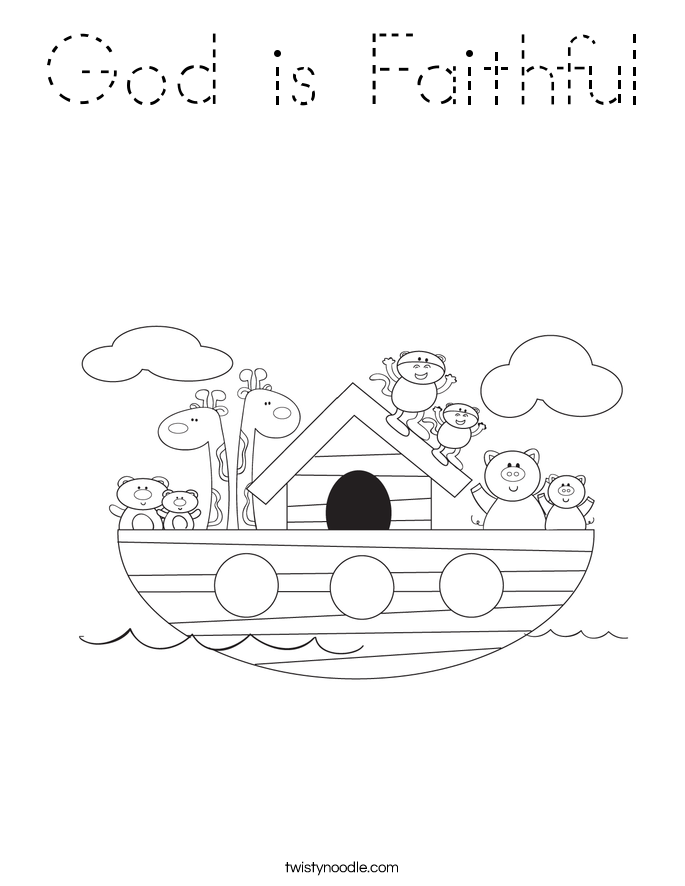 God is Faithful Coloring Page