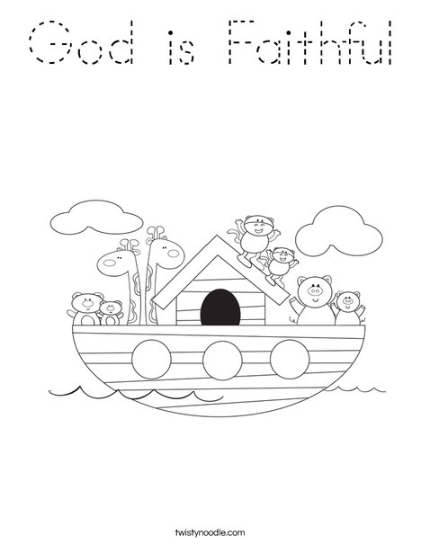 Noah's Ark Coloring Page