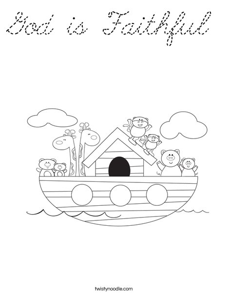 Noah's Ark Coloring Page