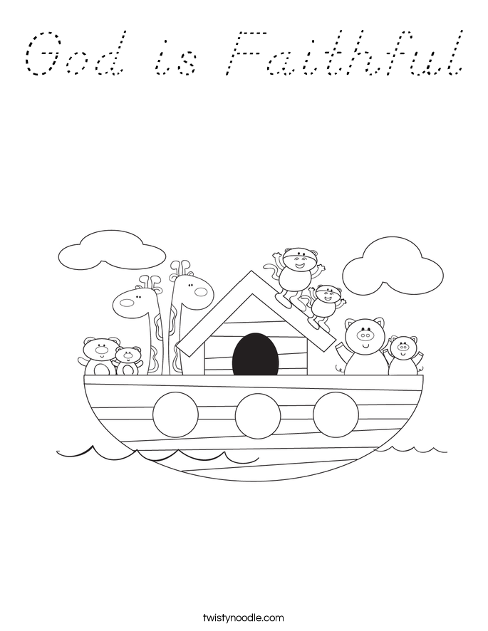 God is Faithful Coloring Page