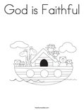 God is Faithful Coloring Page