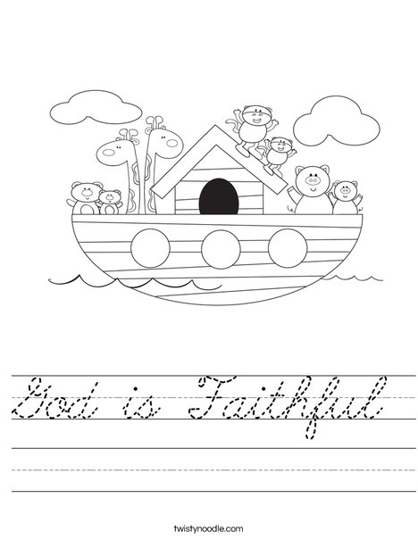 Noah's Ark Worksheet