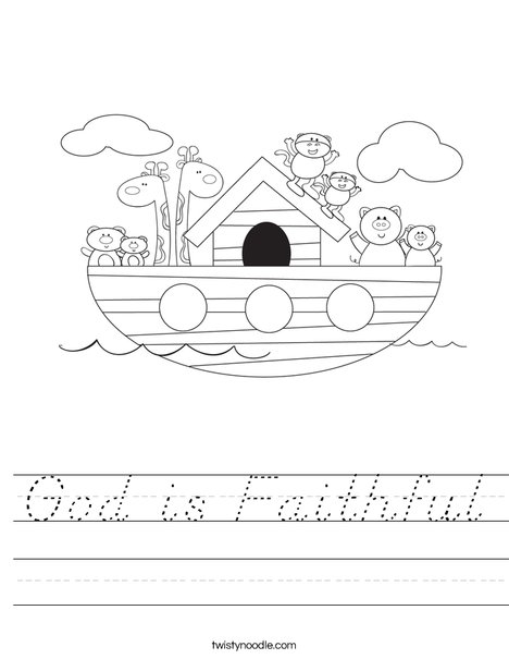 Noah's Ark Worksheet