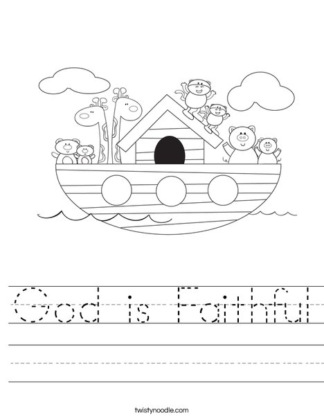 Noah's Ark Worksheet