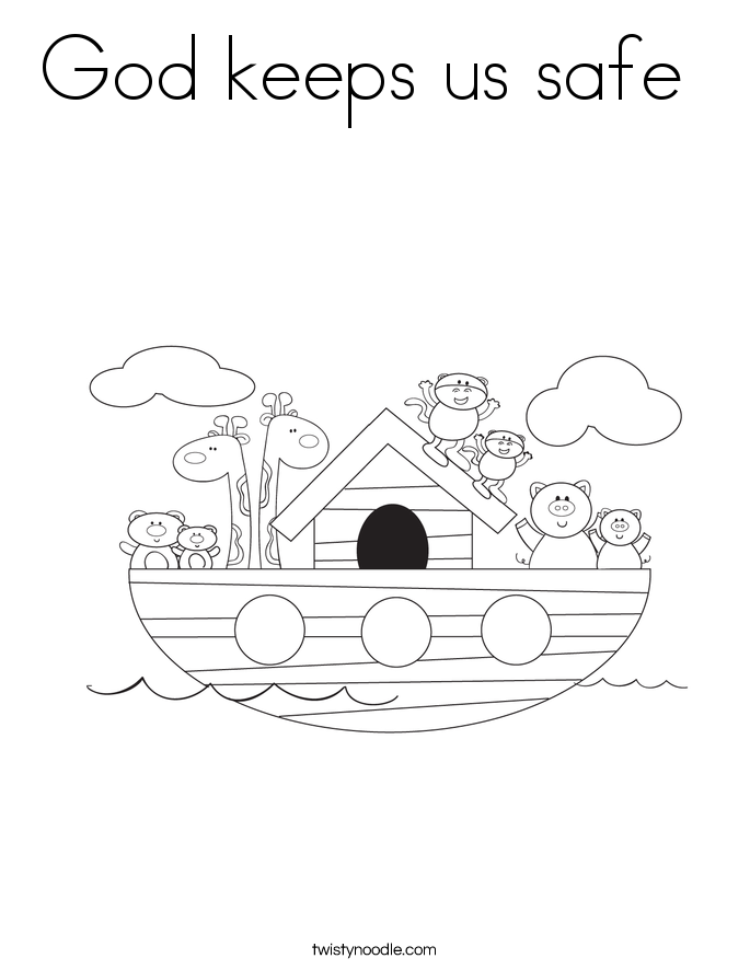 God Keeps Us Safe Coloring Page Twisty Noodle God Keeps Us Safe Coloring Page Twisty Noodle
